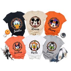 custom disney halloween characters shirt, vintage disney halloween shirt, halloween team shirt, halloween party shirt, d