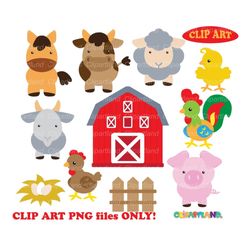 instant download.  farm animals clip art. cf_31. personal and commercial use.