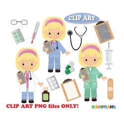 instant download.  doctor, nurse clip art. cd_9_doctor. personal and commercial use.