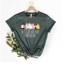 just a girl who loves chickens shirt, chicken shirt, chicken lover shirt, chicken lover girl, chicken girl shirt, animal