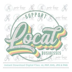 support local businesses svg cut file (shop local, support small business, small shopping, shop small, local business)