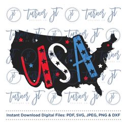 usa svg cut file (america, united states, stars & stripes, patriotic, independence day, 4th of july, fourth of july)