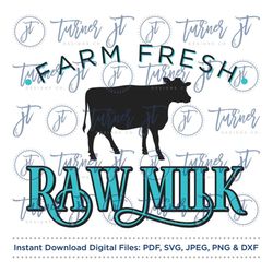 farm fresh raw milk svg cut file (farmhouse, country style, antique, vintage, fresh milk, farmhouse decor-hieugenesis