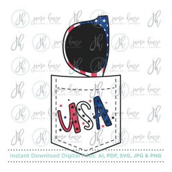 usa patriotic american pocket sunglasses svg cut file (american flag, 4th of july, fourth of july, independence day, sum