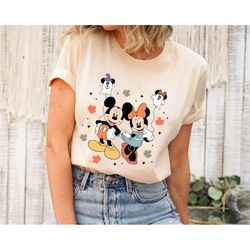 vintage mickey minnie boo halloween shirt, mickey minnie spooky season shirt, disney halloween shirt, happy halloween sh