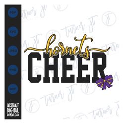 hornets cheer svg file (hornets cheerleader, cheerleading, basketball, football)