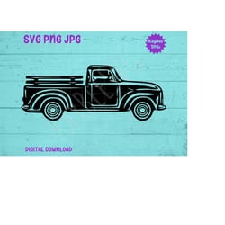 old classic farm pickup truck svg png jpg clipart digital cut file download for cricut silhouette sublimation printable