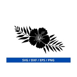 hibiscus svg, hawaiian flower svg, tropical florals, digital download, cricut template, hawaiian flower, laser cut file