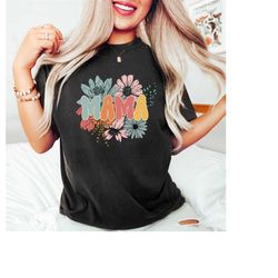 mama shirt, retro floral mama t-shirt, shirt for mom for mother's day, mom shirt for mom for mother's day, mama t-shirt,