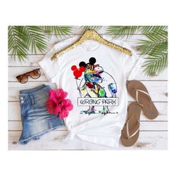 wrong park shirt, disney shirt, disney wrong park shirt, mickey shirt, dinosaur shirt, dinosaur cartoon, tyrannosaurus s