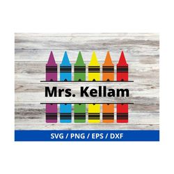 crayon monogram svg, crayon split monogram svg, teacher monogram svg, crayon svg, crayon set svg, crayon cut file, crayo