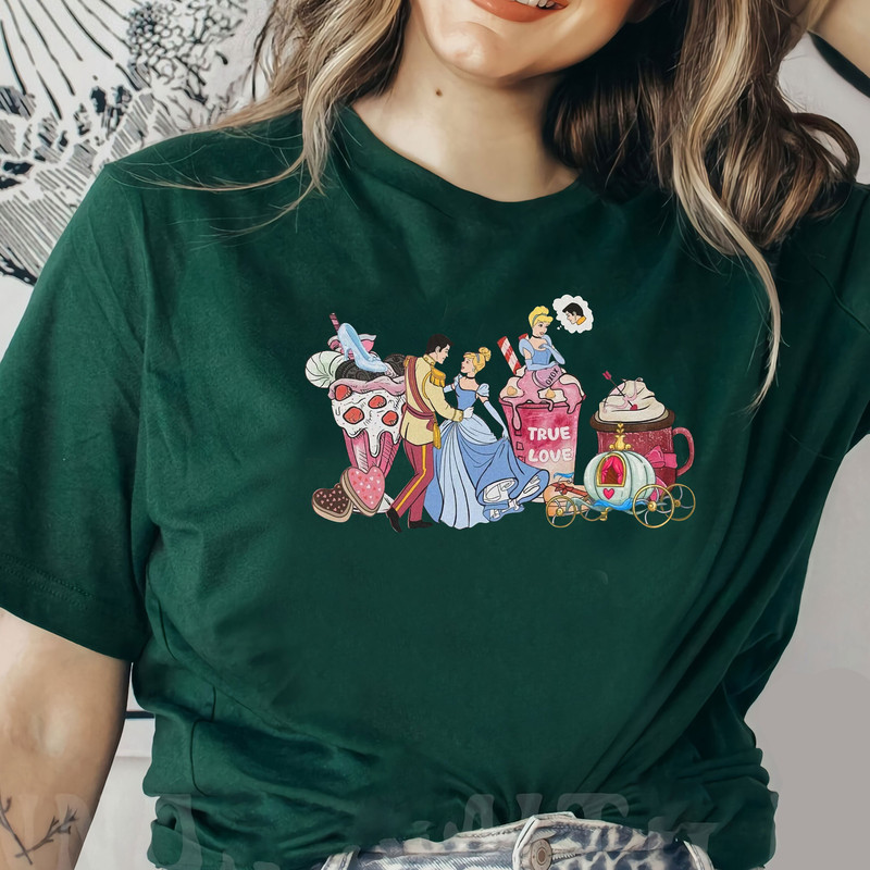 Cinderella and Prince Charming Shirt, Disney Coffee Latte Shirt, Couple Valentines Day Shirt, Cinderella Coffee Latte Shirt, - 2.jpg