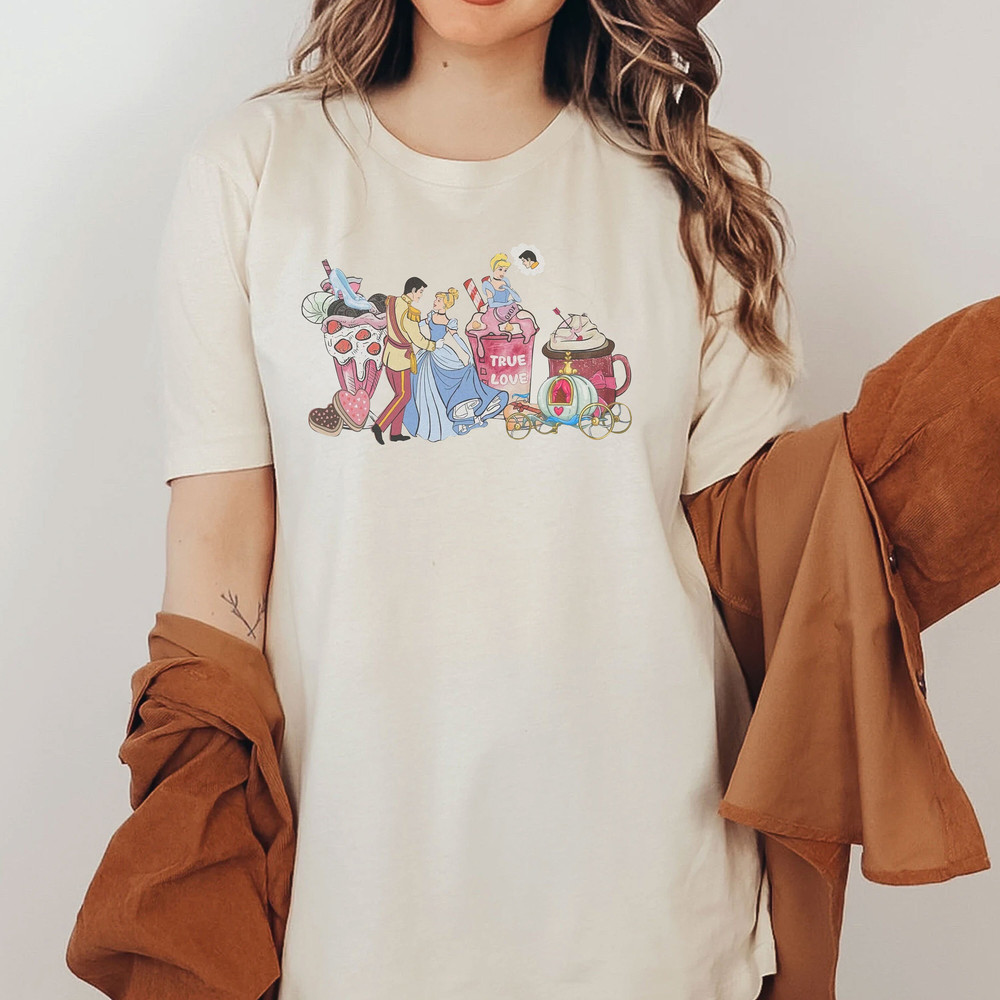 Cinderella and Prince Charming Shirt, Disney Coffee Latte Shirt, Couple Valentines Day Shirt, Cinderella Coffee Latte Shirt, - 4.jpg