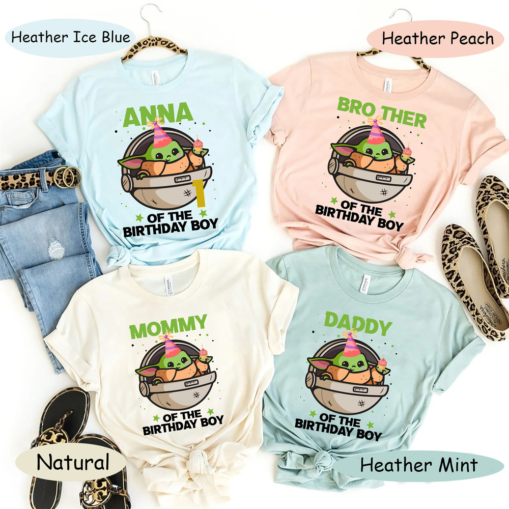 Custom Star Wars Family Shirts, Star Wars Birthday, Disney Maching Shirt, Disney Birthday Trip, Star Wars Family Tee, StarWar Baby Yoda Tee - 1.jpg