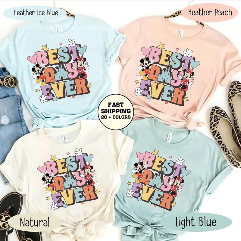 Disney Best Day Ever Shirt, Disney Family Trip Shirt, Retro Mickey and Minnie Shirt, Disney Trip Shirt, Disney Group Shirt, Disney Shirt - 2.jpg