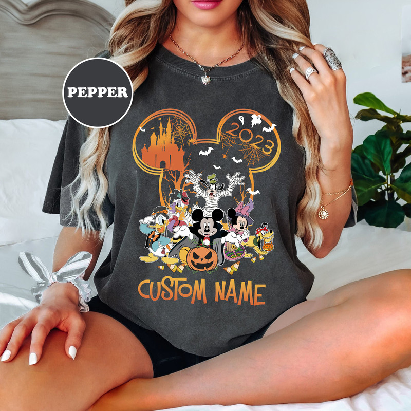 Disney Halloween Family Matching Comfort Colors Shirts, Custom Disney Halloween Shirt, Mickey Halloween Shirt, Halloween Family Shirts - 2.jpg