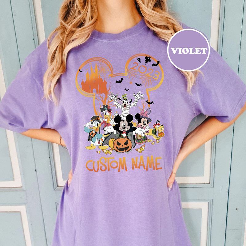 Disney Halloween Family Matching Comfort Colors Shirts, Custom Disney Halloween Shirt, Mickey Halloween Shirt, Halloween Family Shirts - 4.jpg