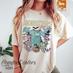 disney monster inc halloween shirt, monster inc shirt, retro monster halloween shirt, animation fan top shirt, cartoon p