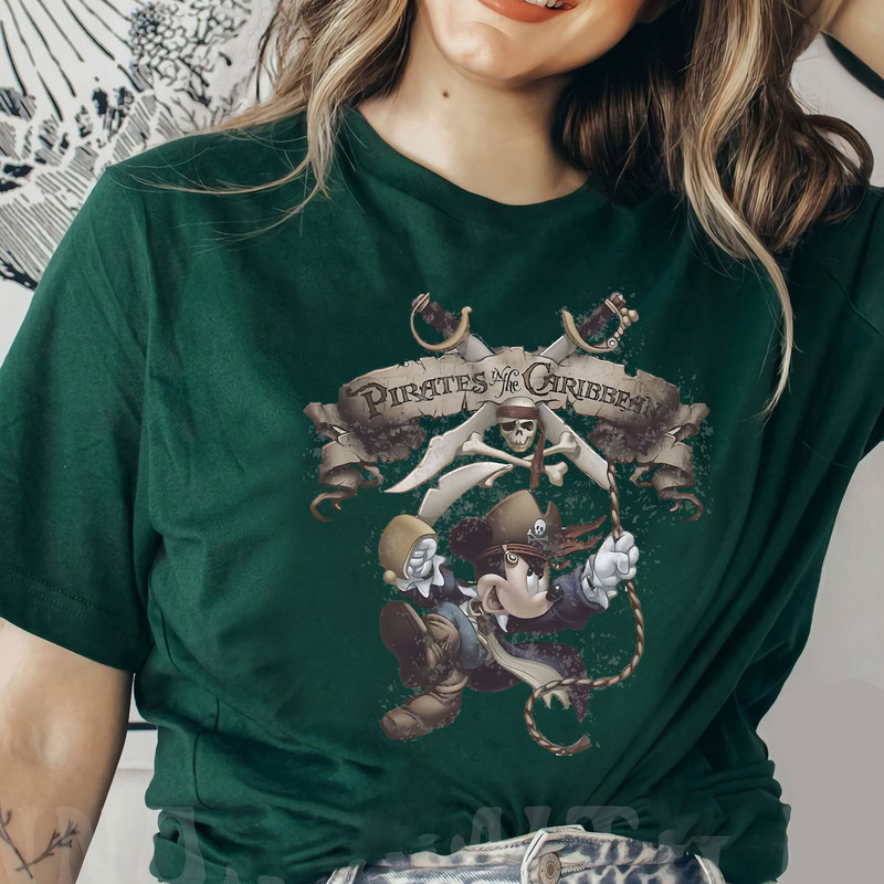Disney Pirates Shirt, Funny Mickey Mouse Shirt, Vintage Pirates Of The Caribbean, Disneyland Shirt, Pirates Ride Shirt, Mickey Caribbean - 3.jpg