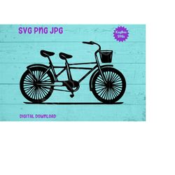 Tandem Bicycle SVG PNG JPG Clipart Digital Cut File Download for Cricut Silhouette Sublimation Printable Art - Personal