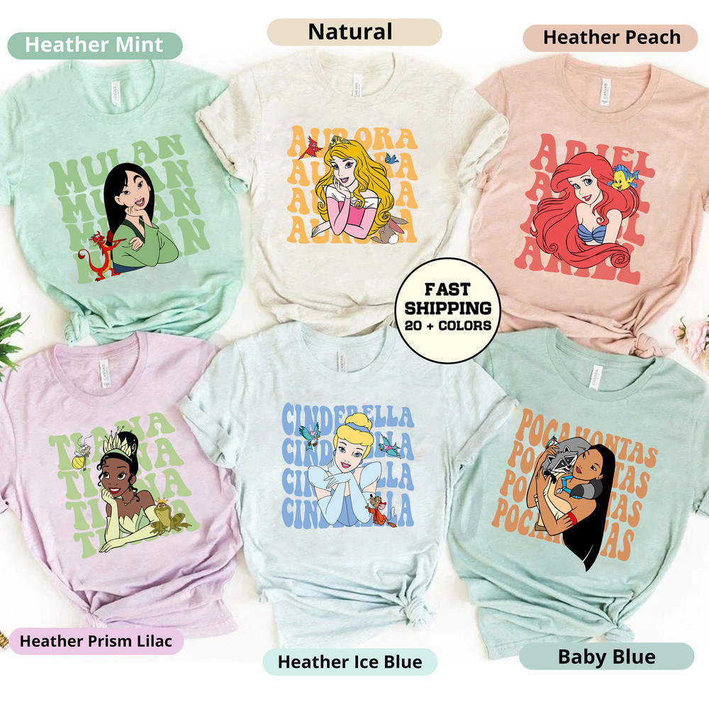 Disney Princess Characters Shirt, Disney Princess Shirt, Disney Women Shirt, Disney Girl Shirt, Princess Squad Shirt, Princess Trip Shirt - 1.jpg