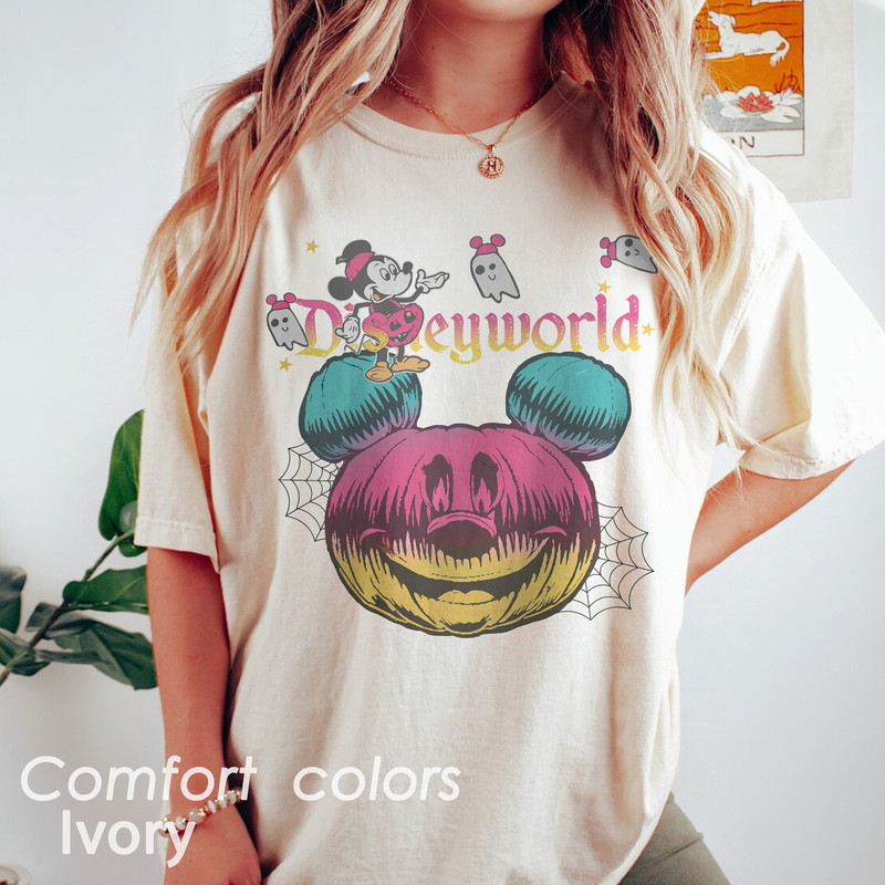 Disneyworld Halloween Comfort Colors Shirt, Mickey Pumpkin Shirt, Halloween Matching Shirt, Spooky Season Shirt, Disney Family Shirt - 2.jpg