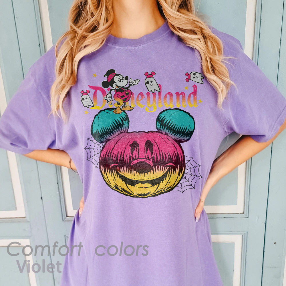 Disneyland Halloween Comfort Colors Shirt, Mickey Pumpkin Shirt, Halloween Matching Shirt, Spooky Season Shirt, Disney Family Shirt - 4.jpg