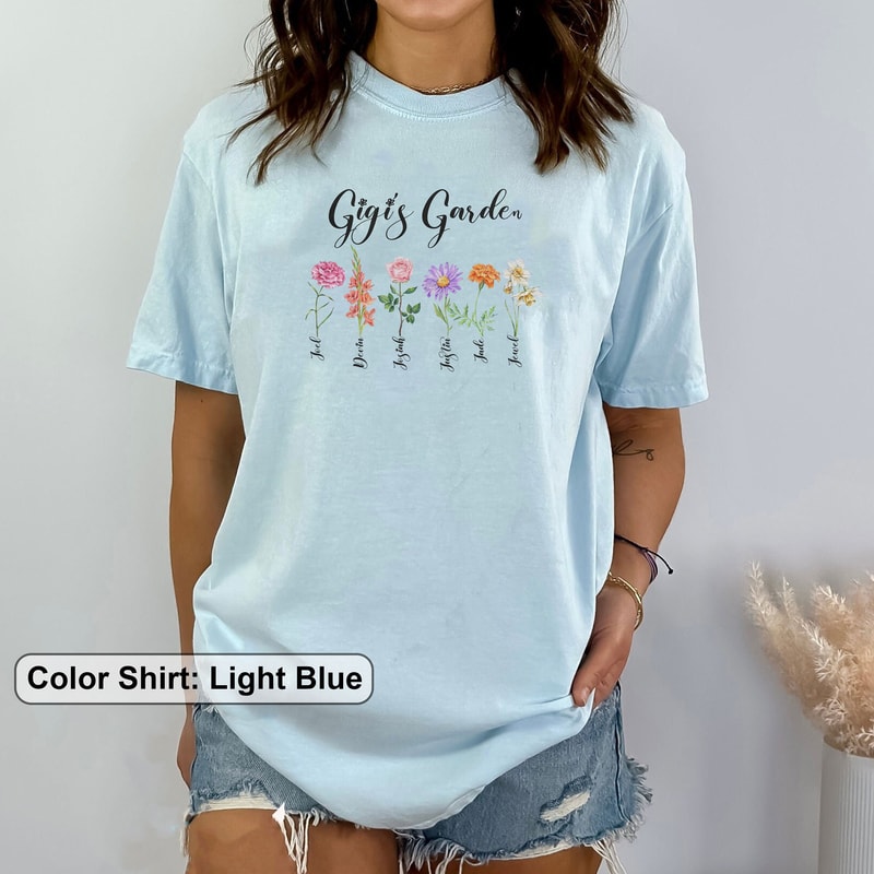 Gigi Garden Shirt, Mothers Day Gift for Gigi, Birth Month Flowers, Personalized Gifts for Grandma, Gigi Gift, Gigi Shirt - 3.jpg