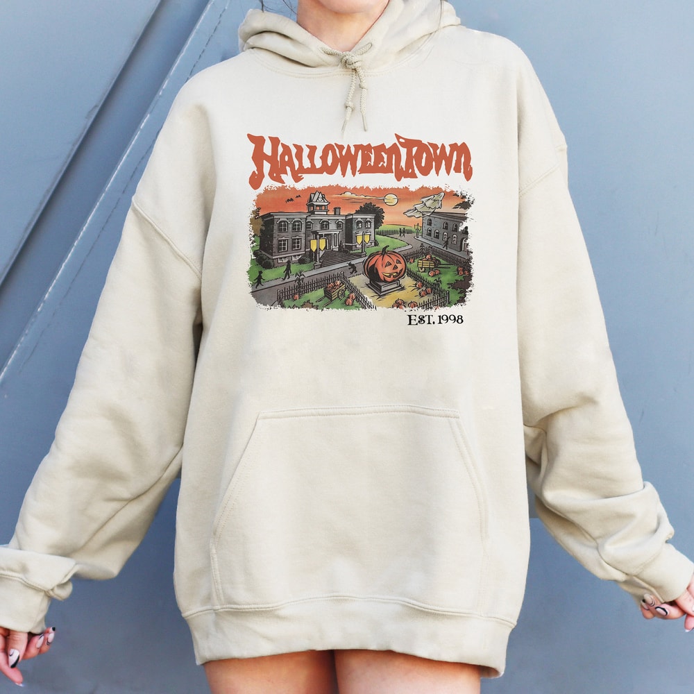Halloweentown Est 1998 Sweatshirt Hoodie, Vintage Halloweentown Sweatshirt, Pumpkin Halloween Town 1998 Shirt, Cute Fall Sweatshirt - 1.jpg