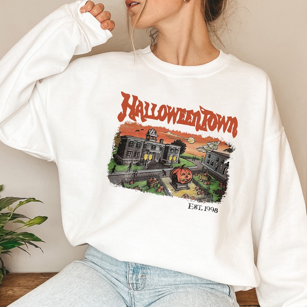 Halloweentown Est 1998 Sweatshirt Hoodie, Vintage Halloweentown Sweatshirt, Pumpkin Halloween Town 1998 Shirt, Cute Fall Sweatshirt - 4.jpg
