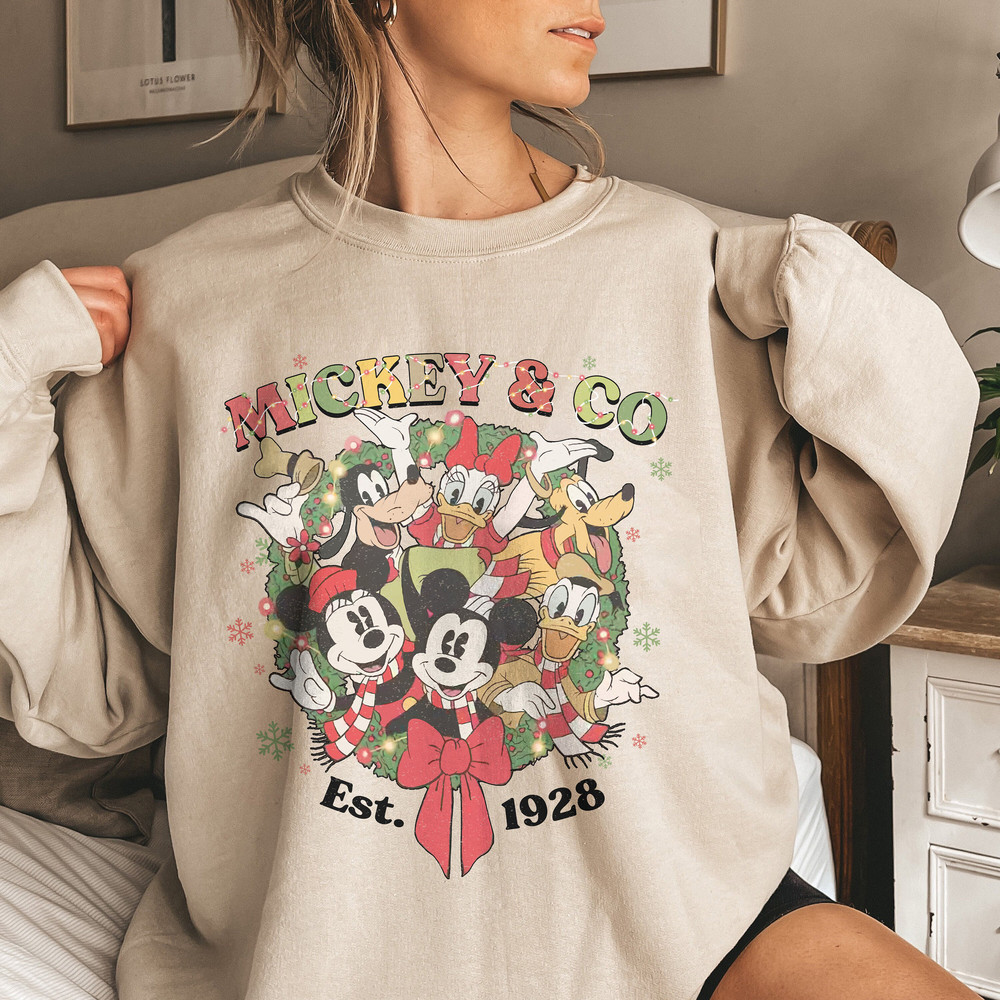 Mickey and Friends Christmas Sweatshirt, Disneyland Christmas Sweatshirt, Disney Christmas Shirt, Christmas Family Shirts, Christmas Sweater - 2.jpg