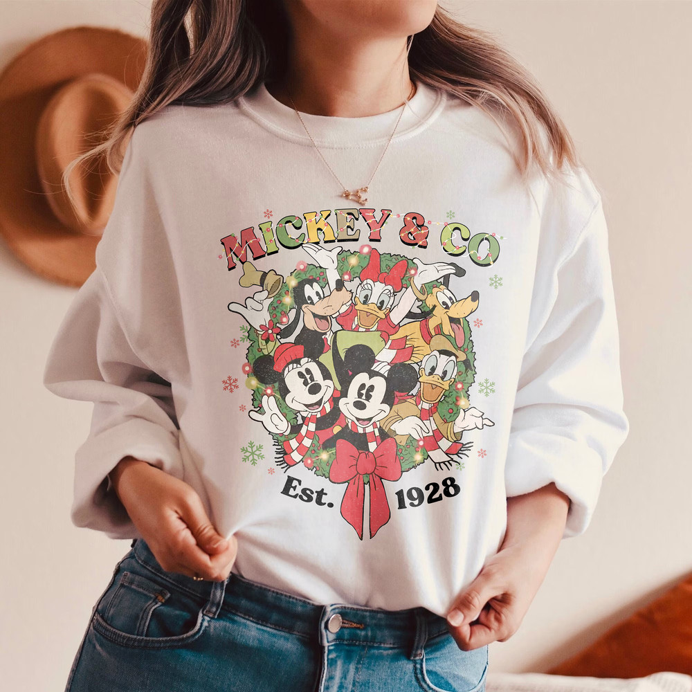 Mickey and Friends Christmas Sweatshirt, Disneyland Christmas Sweatshirt, Disney Christmas Shirt, Christmas Family Shirts, Christmas Sweater - 3.jpg