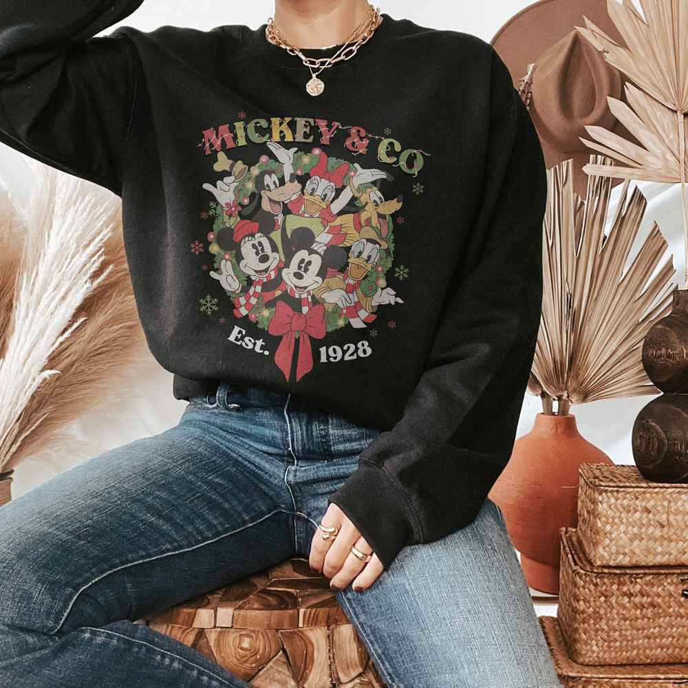Mickey and Friends Christmas Sweatshirt, Disneyland Christmas Sweatshirt, Disney Christmas Shirt, Christmas Family Shirts, Christmas Sweater - 4.jpg