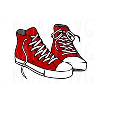 high-top sneaker shoes svg png jpg clipart digital cut file download for cricut silhouette sublimation printable art - p