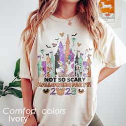 mickey not so scary halloween party 2023 shirt, disney halloween shirt, mickey skeleton shirt, halloween party shirt, ha