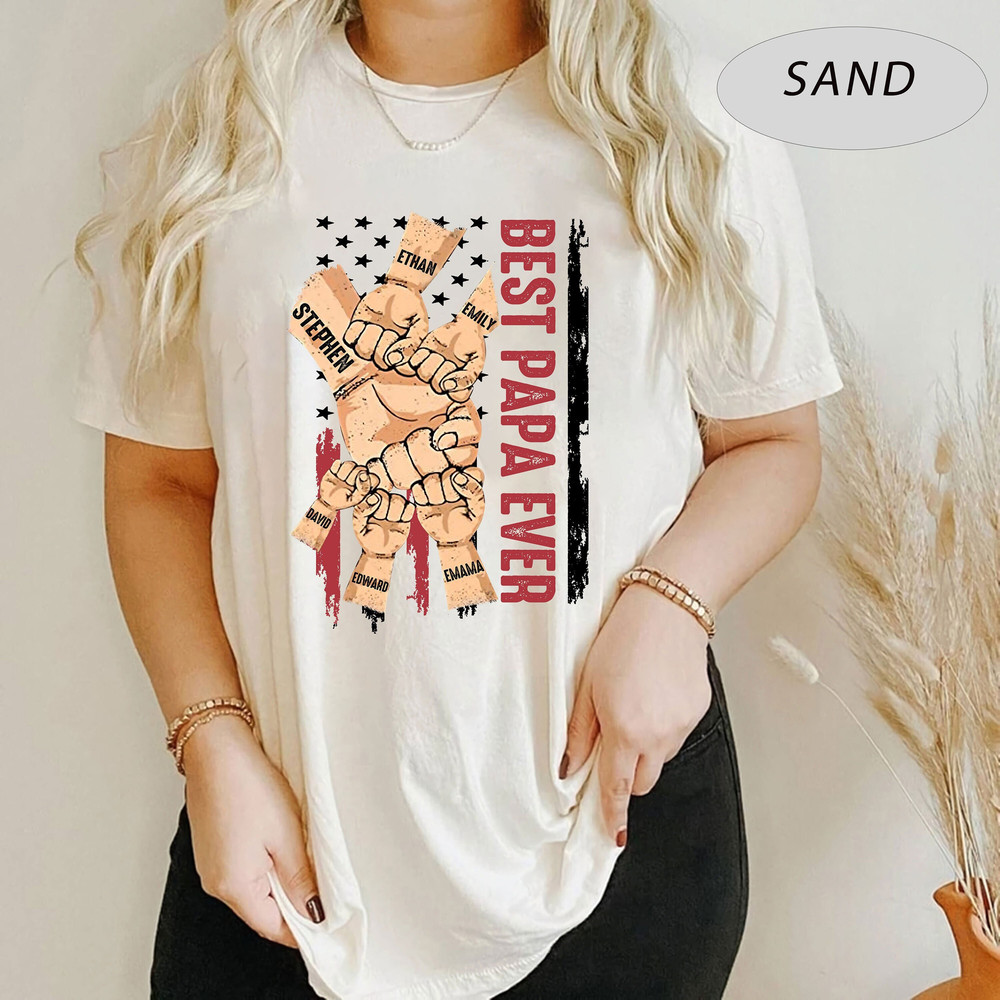 Personalized Best papa Ever Shirt, Fathers Day Shirt for papa, Gift for Grandfather, Papa T shirt, Fathers Day Gift from Tee - 1.jpg