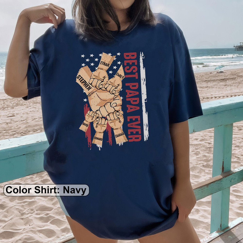 Personalized Best papa Ever Shirt, Fathers Day Shirt for papa, Gift for Grandfather, Papa T shirt, Fathers Day Gift from Tee - 6.jpg