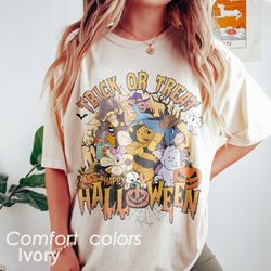 pooh halloween comfort colors shirt, winnie the pooh halloween shirt, disney halloween shirt, trick or treat shirt, hall