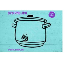 electric slow cooker svg png jpg clipart digital cut file download for cricut silhouette sublimation printable art - per