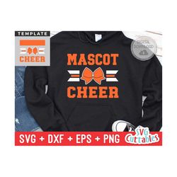cheer svg cut file - cheer mom - cheer template 0050 - svg - eps - dxf - cheerleader - bow - silhouette - cricut - digit