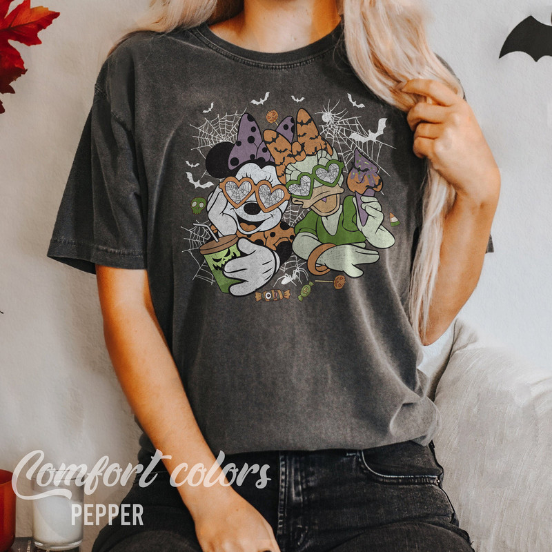 Retro Minnie and Daisy Face Halloween Shirt, Best Friends Minnie and Daisy Shirt, Disney Halloween Shirt, Best Friends Halloween Shirt - 4.jpg