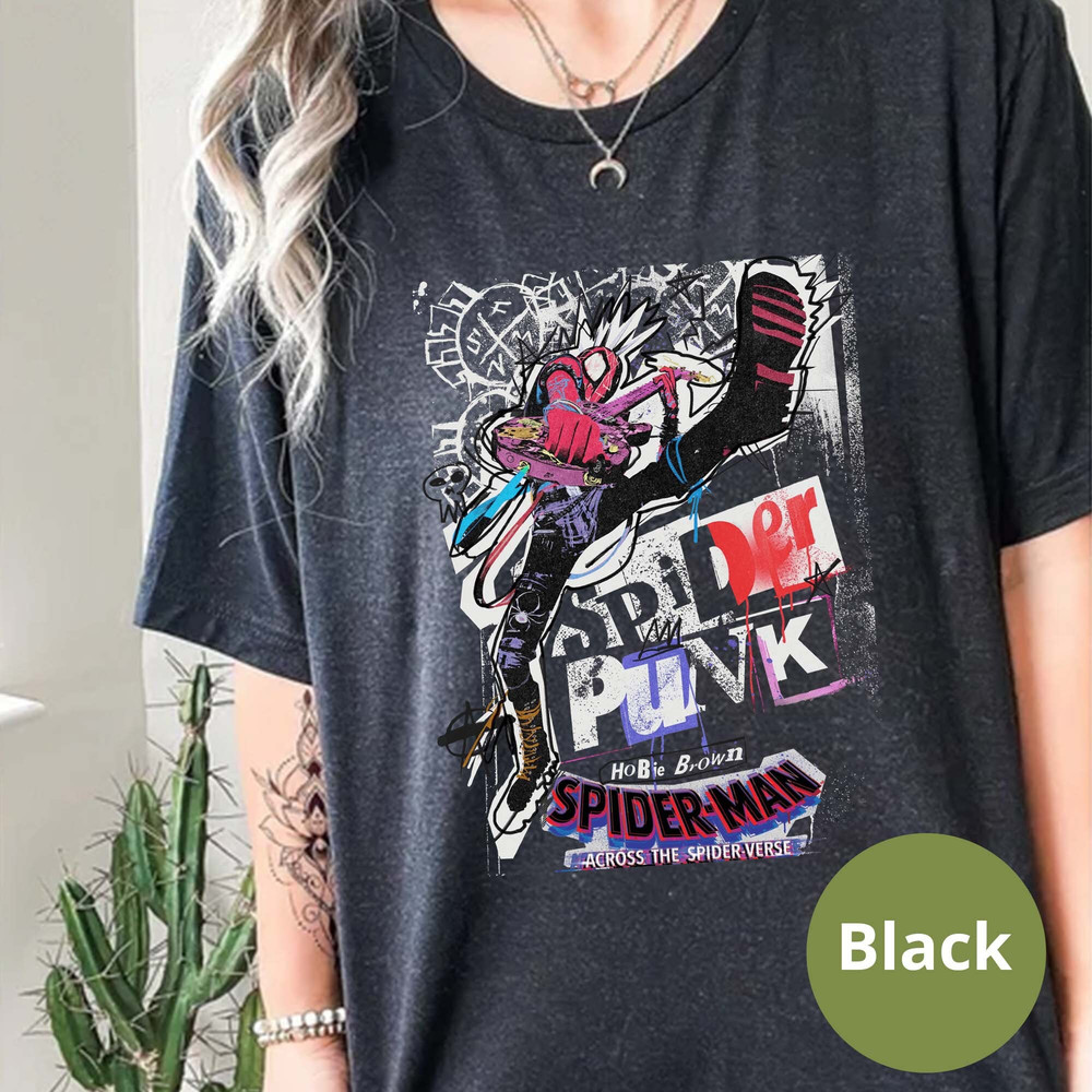 Retro Spider Punk Comfort Colors Shirt, Spider-Man Across the Spider-Verse Shirt, Spider-Man 2023 Shirt, Marvel Shirt, Marvel Fan Gift - 2.jpg