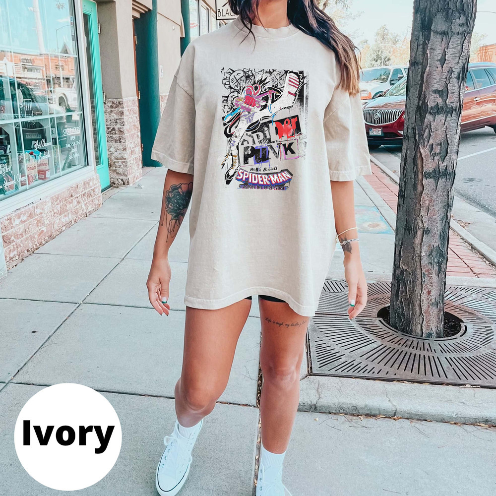 Retro Spider Punk Comfort Colors Shirt, Spider-Man Across the Spider-Verse Shirt, Spider-Man 2023 Shirt, Marvel Shirt, Marvel Fan Gift - 3.jpg