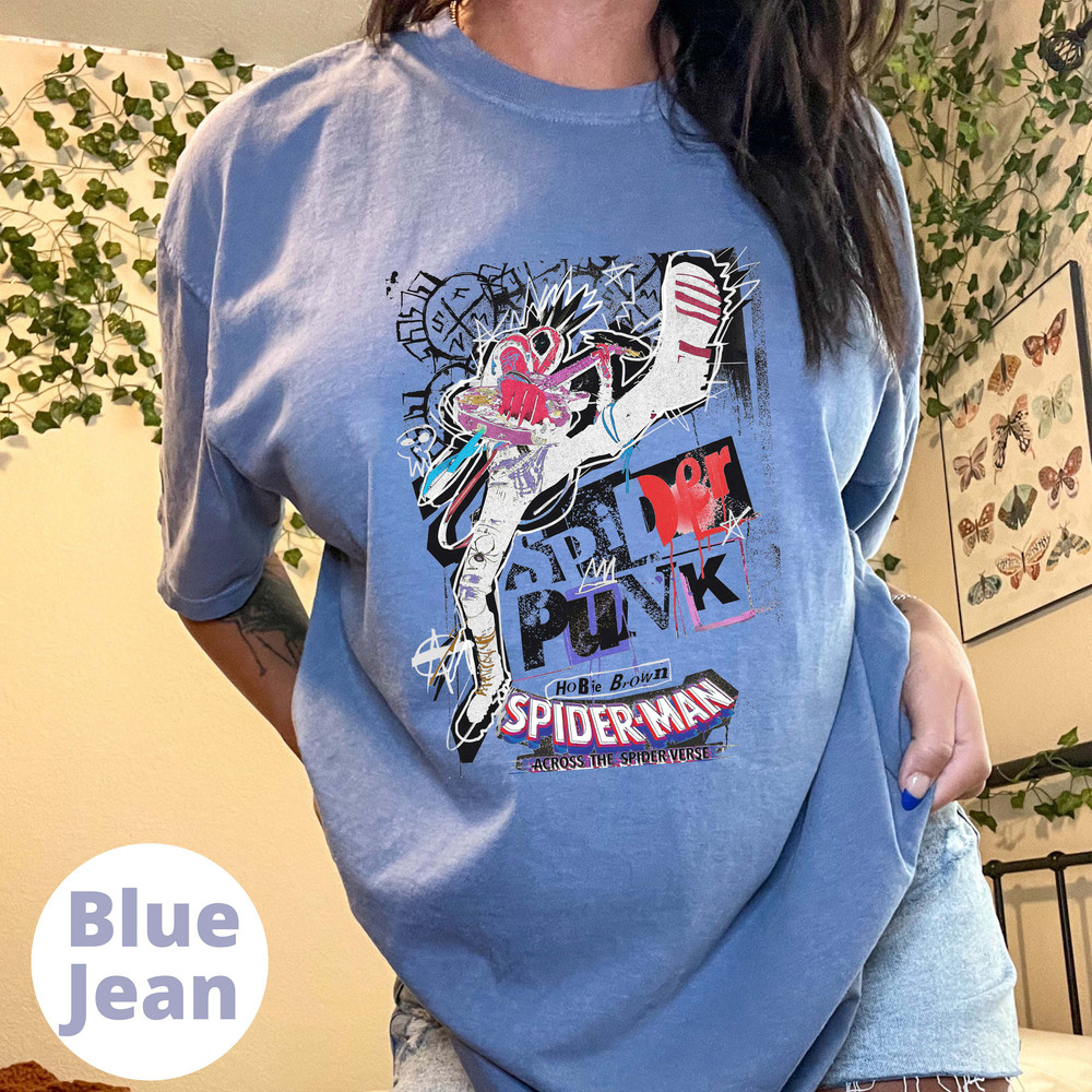 Retro Spider Punk Comfort Colors Shirt, Spider-Man Across the Spider-Verse Shirt, Spider-Man 2023 Shirt, Marvel Shirt, Marvel Fan Gift - 4.jpg