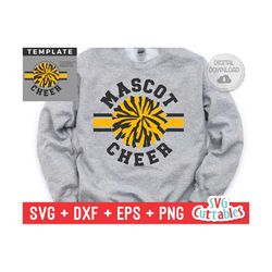 cheer svg cut file - cheer template 0057 - svg - eps - dxf - cheerleader - megaphone - silhouette - cricut - digital dow