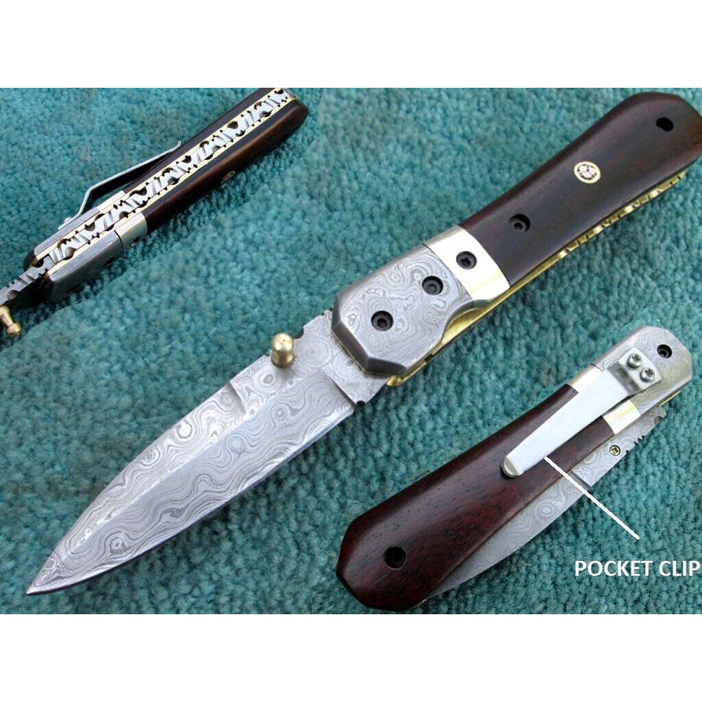 8 Damascus Steel Knife with Rosewood Handle