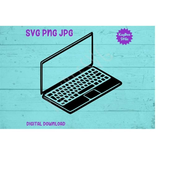 Cut Computer Pic Laptop Computer SVG PNG JPG Clipart Digital Cut File Downloa - Inspire ...