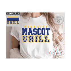 drill svg - drill team cut file - drill template 009 - svg - eps - dxf - png - silhouette - cricut - digital download