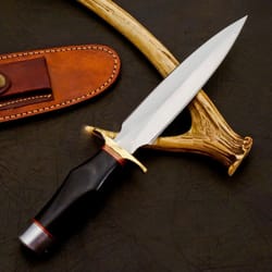hand-made randall model 2 style steel hunting dagger, bowie knife, with sheets.