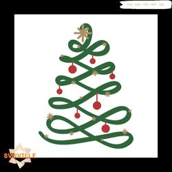 christmas tree flourish svg, christmas svg, christmas tree svg, christmas gift svg, merry christmas svg, christmas day s